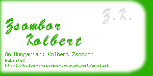 zsombor kolbert business card